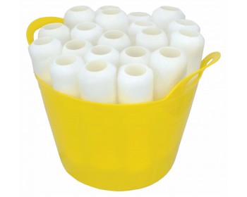 Bucket of 9in Synthetic Paint Rollers